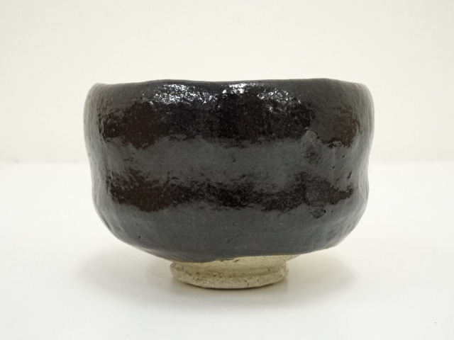 [茶道具] 楽入造　黒楽茶碗 (共箱) ○ 道具 ] - 道具 京焼 吉村楽入造 黒楽茶碗（共箱） | ネットショップ圭